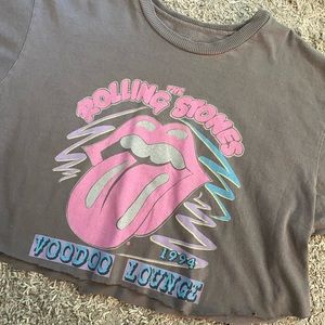 Rolling Stones vintage cropped band t-shirt Size large